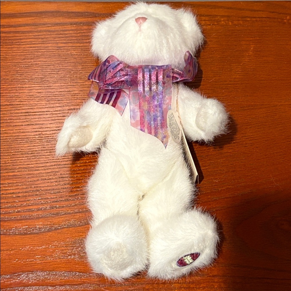 Boyds Bears Kimmy White Teddy Bear with Easter Egg on Foot - Picture 8 of 15